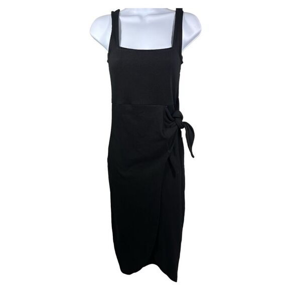 bishop + young Size Small Black Shawna Side Tie Dress - Picture 2 of 8